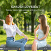 Outdoor Garden Bench, Backless Patio Fir Wood Stool, Armless Loveseat, 43.25