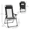Double Camping Chairs Foldable w/ Reclining & Headrest, Black