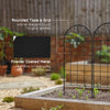 Metal Garden Trellis Pack of 2 for Climbing Plants, Arched Grid Trellis Panels, 20