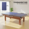 Soozier 9 ft Folding Ping Pong Table Top for Pool Tables, Table Tennis Conversion Top with Net, Foam Padding, Blue