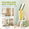 Qaba Foldable 4 in 1 Toddler Slide with Climber, Basketball Hoop, Storage Space and Basketball for Ages 1-3 Years, Cream