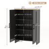 Modern Storage Cabinet with Doors and Adjustable Shelf for Kitchen, Living room, 23.6