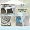 Set of 2 Folding Patio Chairs, Portable Chair Set with Armrests for Camping, Garden, Pool, Beach, Backyard, Blue
