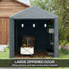 Portable Bicycle Shed with Galvanised Steel Frame and Large Door, Waterproof Outdoor Shed for Garden Tools, Dark Grey
