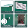 7' x 4' x 6' Garden Storage Shed Outdoor Patio Metal Tool Storage House w/ Foundation Kit and Double Doors