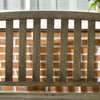 Outdoor Garden Bench, Metal Bench, Wood Look Slatted Frame Furniture for Patio, Park, Porch, Lawn, Yard, Deck, Black