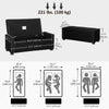Upholstered Flip Top Storage Bench Fabric Ottoman for Bedroom, Living room