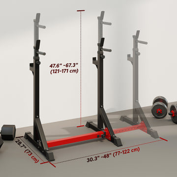 Soozier 2-Piece Barbell Rack, 53.5