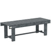 Outdoor Garden Bench, Backless Patio Fir Wood Stool, Armless Loveseat, 43.25