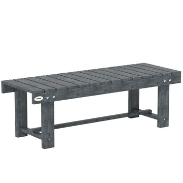 Outdoor Garden Bench, Backless Patio Fir Wood Stool, Armless Loveseat, 43.25