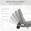 Outdoor Adjustable Wicker Chaise Lounge Chair with Cushion & Wheels for Patio, Deck, Poolside