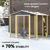 8' x 7' Outdoor Storage Shed, Galvanized Steel Metal Garden Shed with Lockable Doors, Floor Frame, Vents, Lock and Gloves for Backyard, Lawn, Patio, Dark Grey