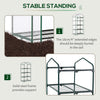 Portable Greenhouse with 4 Tier Shelves Outdoor Hot House, Steel Frame, PVC Cover, 28