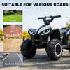 Kids 4 Wheeler Quad with Music, Headlights, High & Low Speed, Kids ATV for 3-5 Years Old Boys & Girl, White