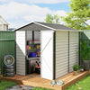 9' x 6' Garden Shed, Outdoor Storage Patio Shed w/ Sloped Roof, Lockable Door for Patio Lawn, Green
