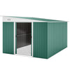 11' x 9' Steel Garden Storage Shed, Outdoor Metal Tool House with Double Sliding Doors & 2 Air Vents