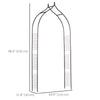 8FT Metal Garden Arch, Decorative Arbor Trellis for Climbing Plants, Wedding, Party, Event, Holiday, Black
