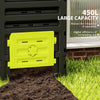 Compost Bin, Garden Composter with 80 Vents and 2 Sliding Doors, 120 Gallon (450L), Black