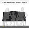 Porch Swing Cushion Garden Bench Cushion with Backrest, Non-Slip 3-Seater Soft Pad, 59.1
