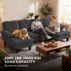 Sectional Sofa, U Shaped Couch with Double Chaise, Pillow-top Armrests and Spring Cushions, 2200lb Capacity