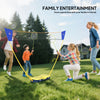 Portable Badminton Net Set with 9.5x5 ft Net, Foldable Badminton Net with 2 Shuttlecocks, 2 Badminton Rackets and 1 Suitcase, for Indoor Outdoor, Beach, Backyard