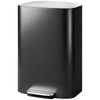 Fingerprint-proof Kitchen Trash Can, 13.2 Gallon Garbage Can with Soft-close Lid and Foot Pedal, Black