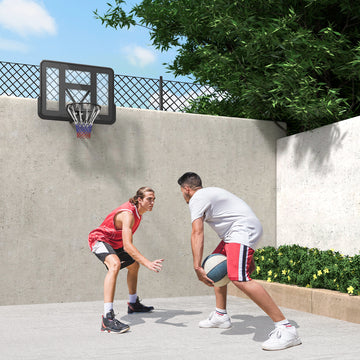 Soozier Wall Mounted Basketball Hoop, Basketball Goal Combo Kit with 43