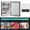 Upright Freezer, 3 Cu.Ft Mini Freezer with Reversible Single Door, Adjustable Thermostat for Home, Dorm, Silver