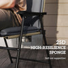 Outdoor Chair Cushions Set of 2 High Back Patio Seat Cushions UPF50+ Fade Resistant Yarn-Dyed Polyester, Dark Grey