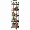 Bookshelf 5 Tier Arched Bookcase, 69.5