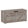 39.4 Inches Storage Chest, Storage Trunk with 2 Safety Hinges for Living Room, White Wood Grain
