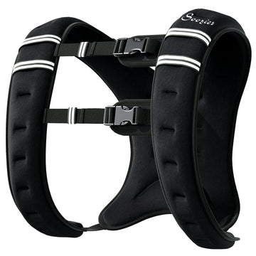 Soozier 22 lbs Weighted Vest, Weight Vest with adjustable Straps, Convenient Pocket and Reflective Strips, Fit for Men Women