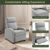 Fabric Recliner Sofa Manual Recliner, Home Theater Seating Single Reclining Sofa Chair with Padded Seat for Living Room