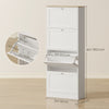 Modern Shoe Storage Cabinet with 4 Flip Drawers and Adjustable Shelves, Shoe Cabinet for 18-24 Pairs of Shoes, White