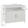 Wooden Console Table with Open Shelf and 2 layers Cabinet  Kitchen Furniture