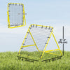Volleyball Rebounder Net Football Training Aid Kickback Target Play Yellow