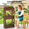 3-Tier Wooden Raised Garden Bed with Legs, 23.6