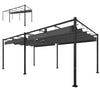 19' x 10' Pergola with Retractable Canopy, Patio Pergola with Sun Shade Shelter, UV50+, for Patio, Garden
