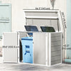 41 Cu. Ft. Outdoor Storage Shed, Outdoor Horizontal Trash Can Storage with Chain Lid, Lockable Storage Box