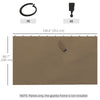 Gazebo Curtains, 10' x 13' Universal Replacement Privacy Curtain, 4-Panels Sidewall with Hooks/C-Rings, Dark Brown