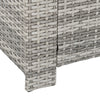 6 Pcs Patio Furniture Set, Rattan Outdoor Furniture Set with 3 Seater Sofa, Armchairs, Footstools and Table, Dark Grey
