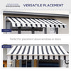 8' x 7' Retractable Awning, Patio Awnings, Sunshade Shelter with 280 g/m² UV & Water-Resistant Fabric and Aluminum Frame for Deck, Balcony, Yard
