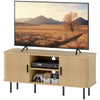 TV Stand Cabinet for TVs up to 55 Inches, TV Unit with Storage Shelves and Cabinets for Living Room, Oak Tone
