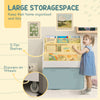 Qaba Kids Bookshelf with 3 Tier Display Shelves, Drawer for Nursery, White
