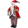 Life Size Singing and Dancing Santa Claus, Standing Animated Santa Claus with Posable Arms, Lantern, Sound Activated