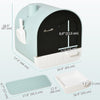 Cat Litter Box with Lid, Removable Tray, Scoop, Filter, Green