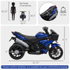Kids Electric Pedal Motorcycle Ride-On Toy 6V Battery Powered w/ Music Horn Headlights Motorbike for Girls Boy Blue