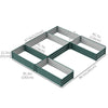 Steel Raised Garden Bed, Set of 5 Large Box Planters for Outdoor Plants Vegetables Flowers Herbs, 8x8x1ft, Green