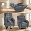 Power Recliner Chair with Massage, Electric Lift Chair for Elderly with Side Pockets, 2 Memory Positions, Remote