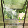 6' x 10' x 6.4' Walk-in Garden Greenhouse Polycarbonate Panels Plants Flower Growth Shed Cold Frame Outdoor Portable Warm House Aluminum Frame, Charcoal Grey
